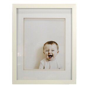 NIELSEN BAINBRIDGE off white 8x10" hanging photo picture frame 12.25x15.25x1.25"